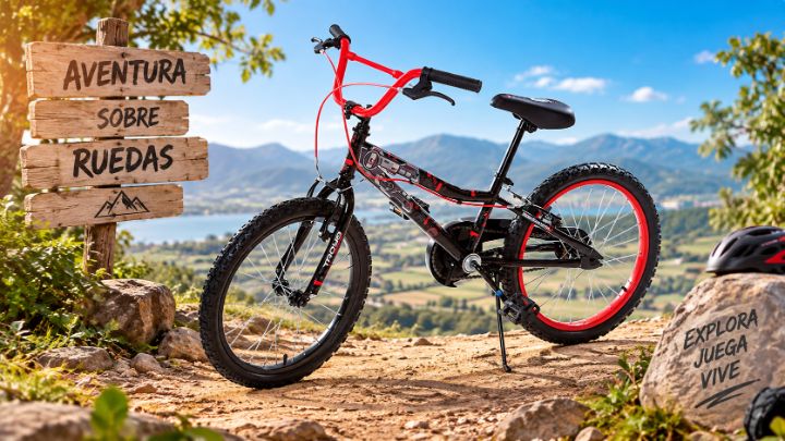 Bicicleta rodada en un mirador
