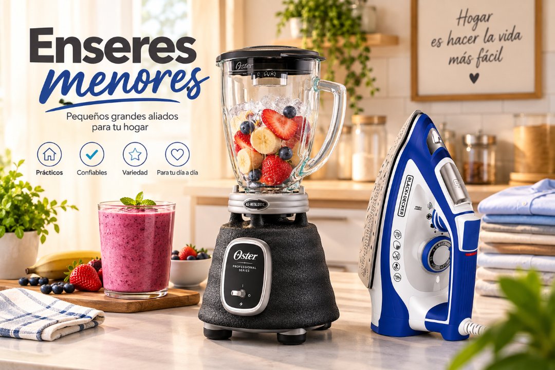 Licuadora Oster y plancha Black+Decker